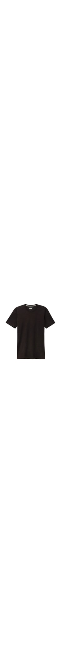 Camiseta De Manga Curta Em Lã Merino Elástica - Marrom