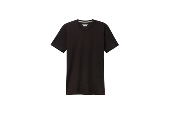Camiseta De Manga Curta Em Lã Merino Elástica - Marrom