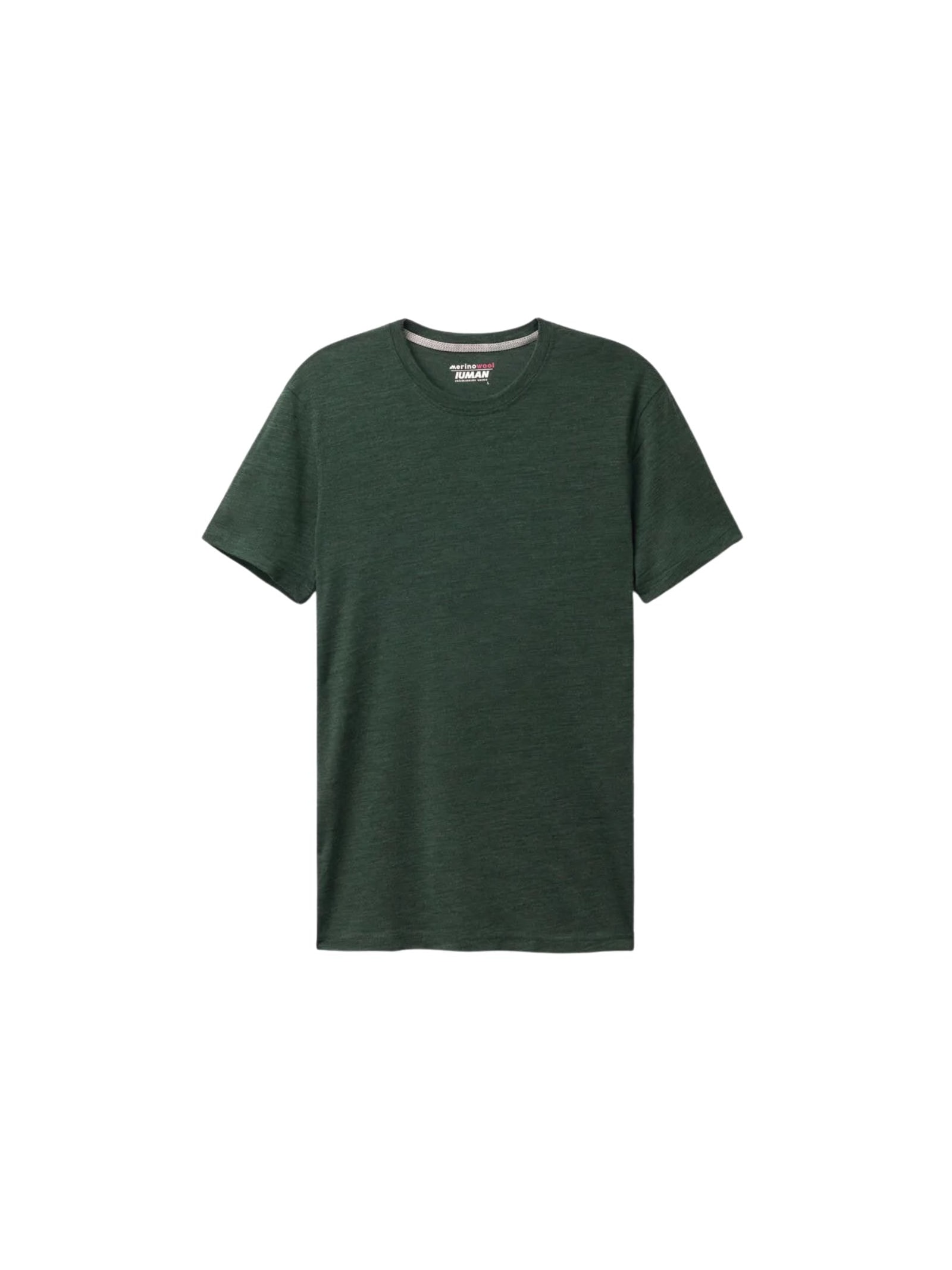 Camiseta De Manga Curta Em Lã Merino Elástica Verde Intimissimi