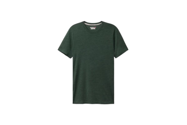 Camiseta De Manga Curta Em Lã Merino Elástica - Verde
