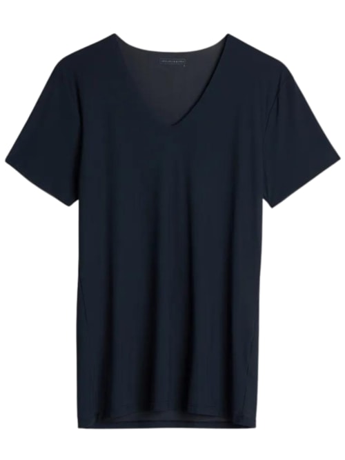 Camiseta De Micro-Rede Corte Vivo – Azul