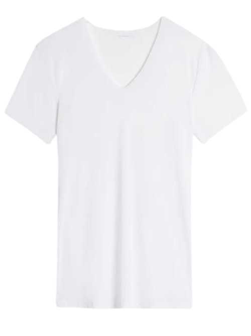 Camiseta De Micro-Rede Corte Vivo – Branco