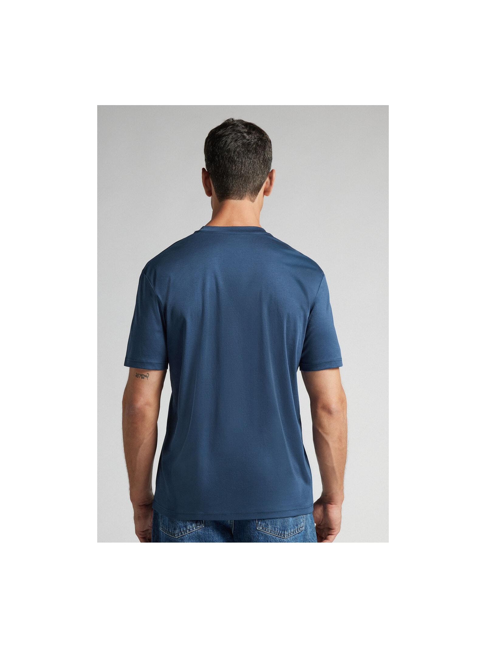 Camiseta Em Algodão Premium Azul Intimissimi