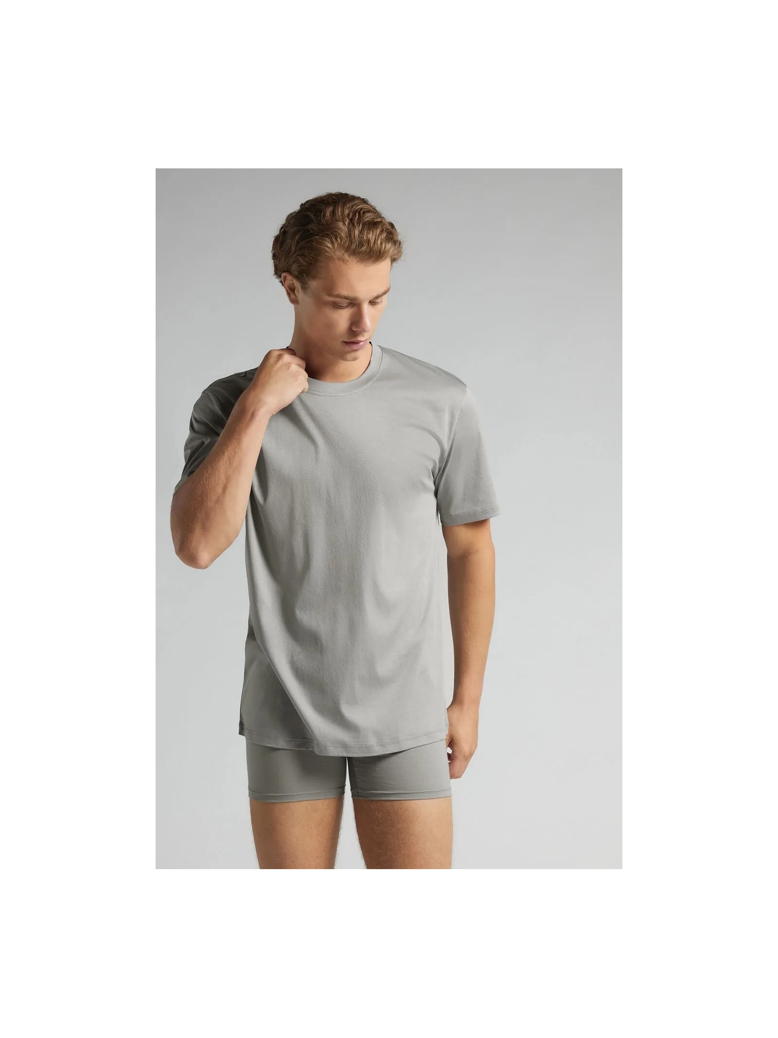 Camiseta Em Algodão Premium Cinza Intimissimi