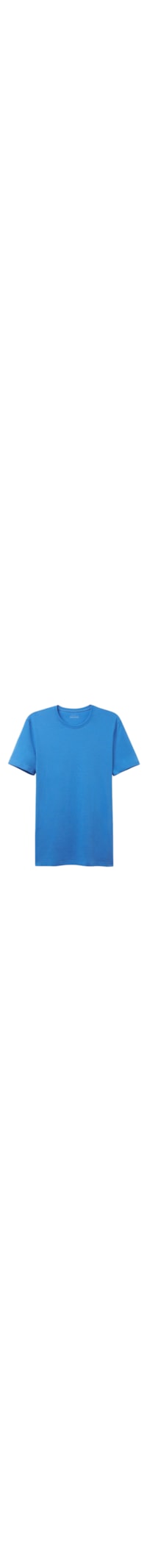 Camiseta Em Algodão Supima Elástico - Azul