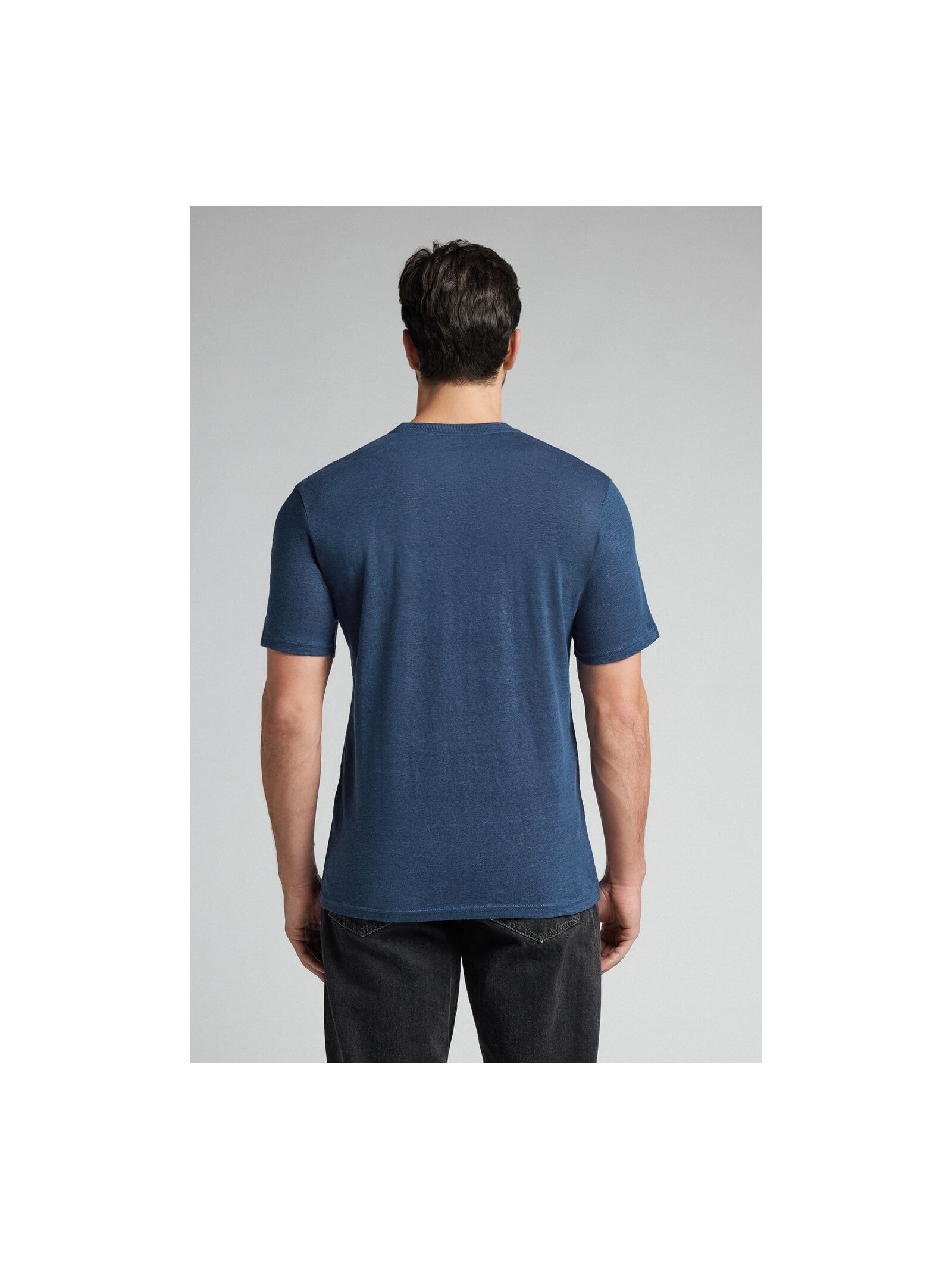 Camiseta Em Linho Azul Intimissimi