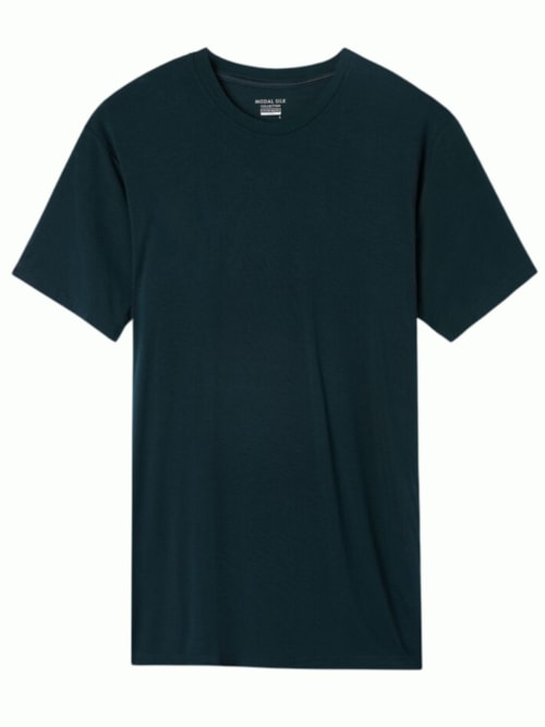 Camiseta Em Modal e Seda - Verde