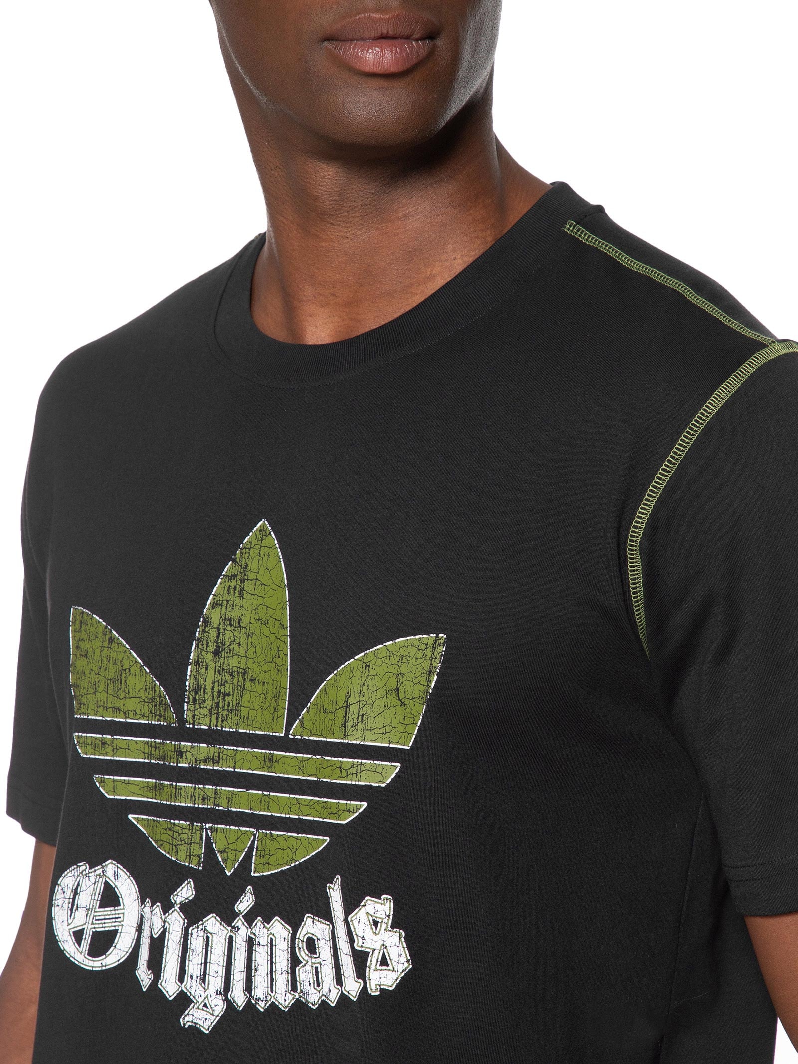 Camiseta Estampada Distressed Preto Adidas Originals