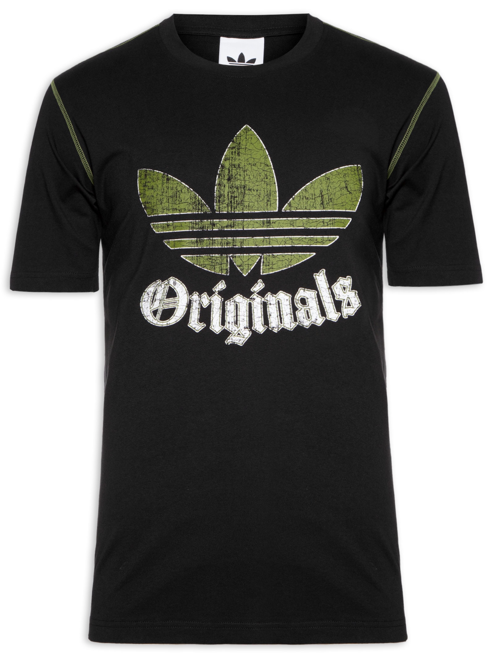 Camiseta Estampada Distressed Preto Adidas Originals