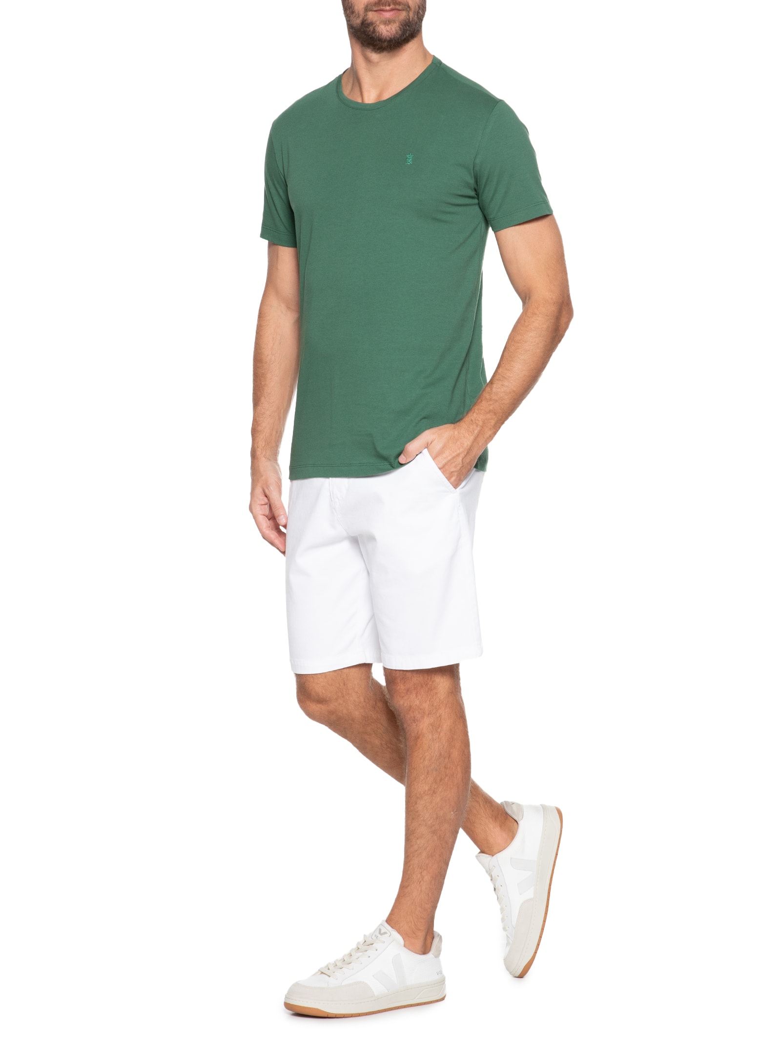 Camiseta Estampada Lebanese Massari Day Verde  Sergio K