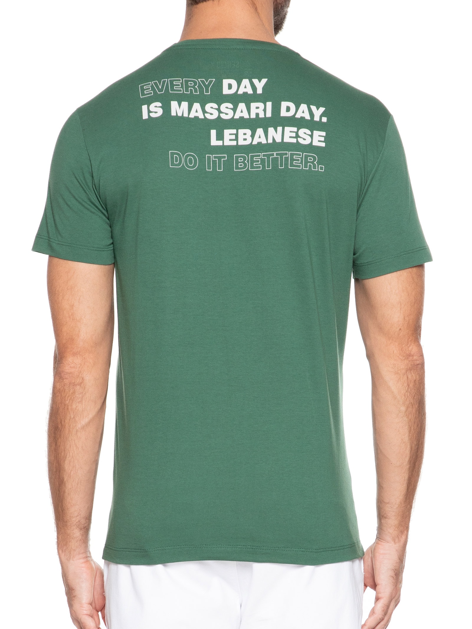 Camiseta Estampada Lebanese Massari Day Verde  Sergio K