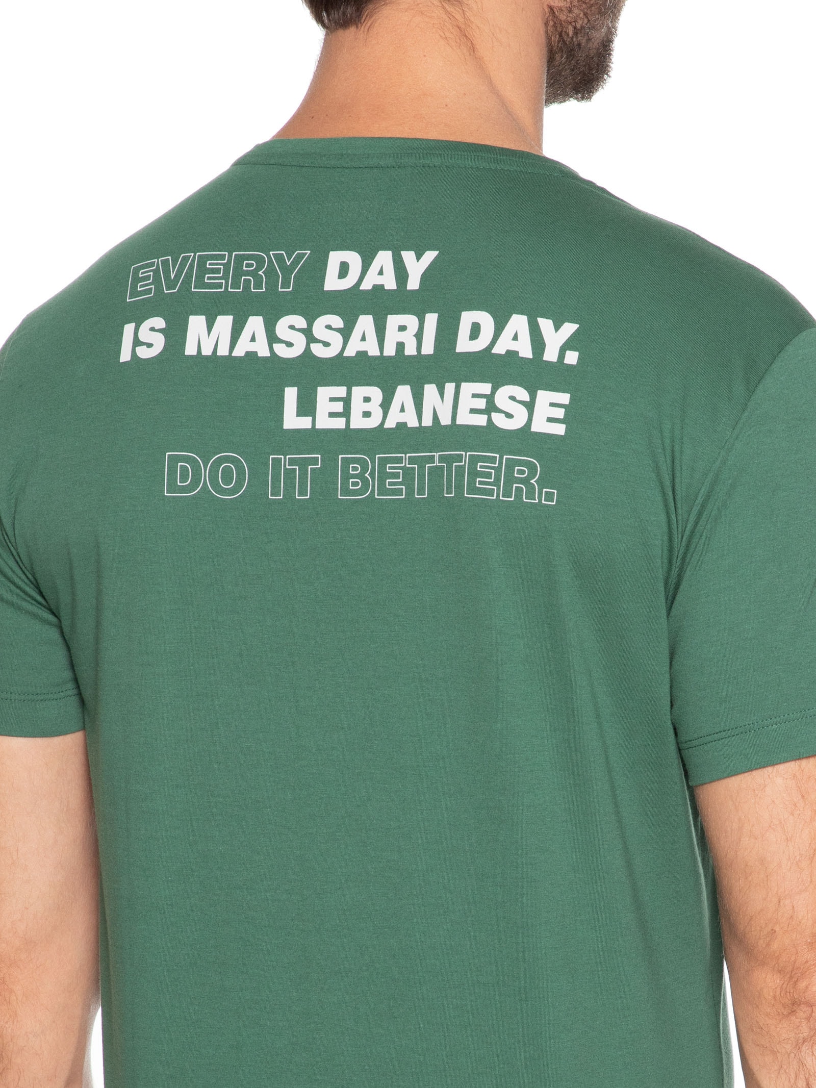 Camiseta Estampada Lebanese Massari Day Verde  Sergio K