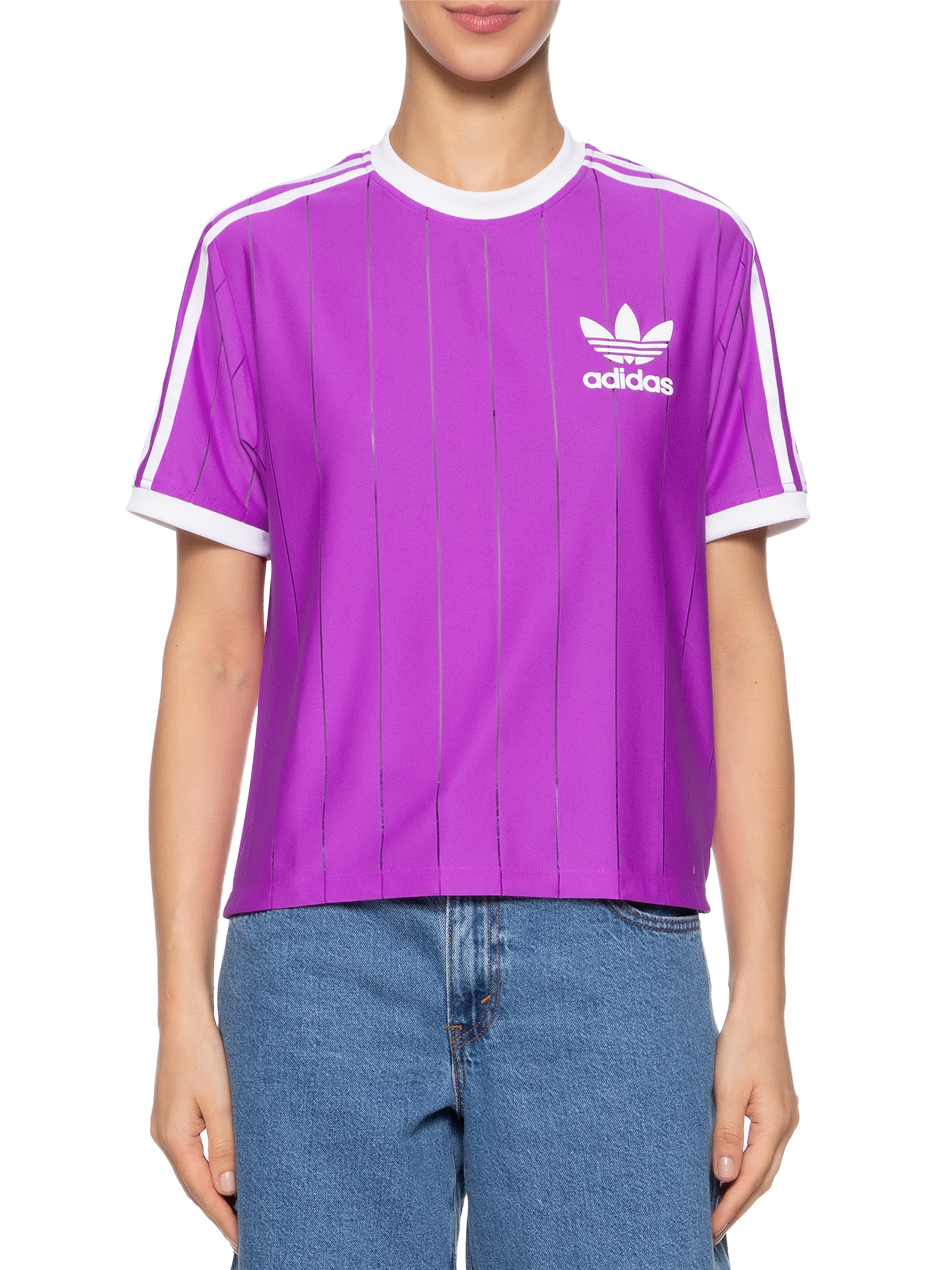 Camiseta Feminina 3 Stripes Pnst - Adidas Originals - Roxo