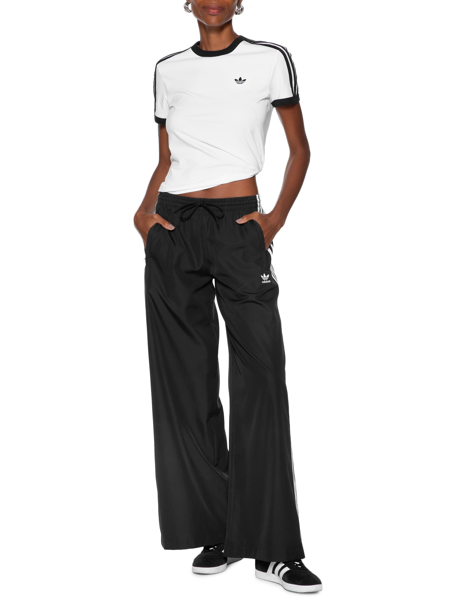 Camiseta Feminina 3S Clássica Adicolor Slim Branco Adidas Originals