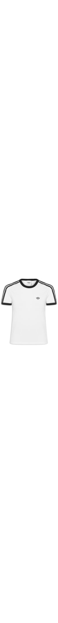 Camiseta Feminina 3S Clássica Adicolor Slim - Branco