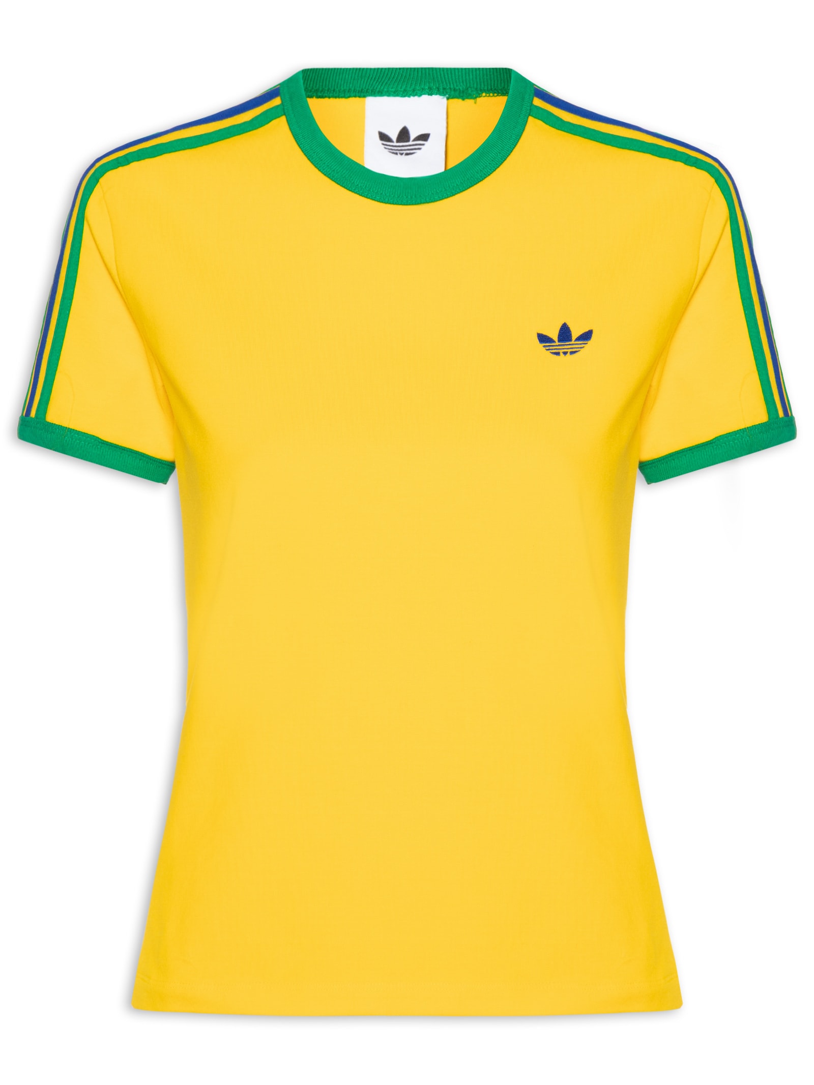 Camiseta Feminina 3S Slim Amarelo Adidas Originals