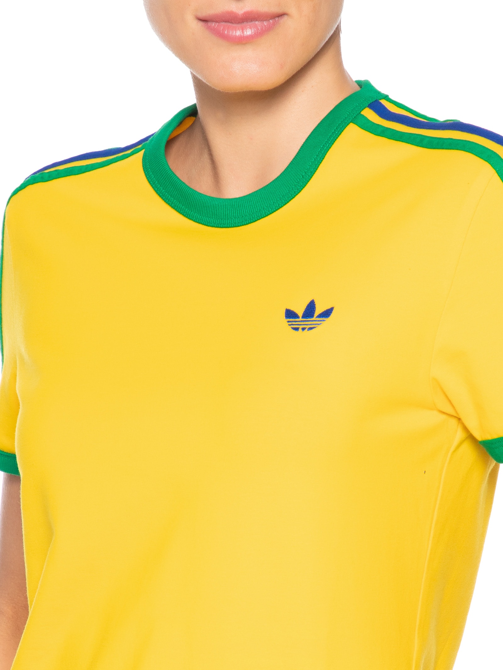 Camiseta Feminina 3S Slim Amarelo Adidas Originals