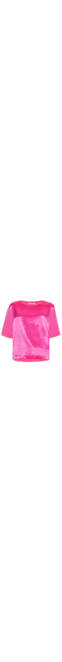 Camiseta Feminina Acetinada - Rosa