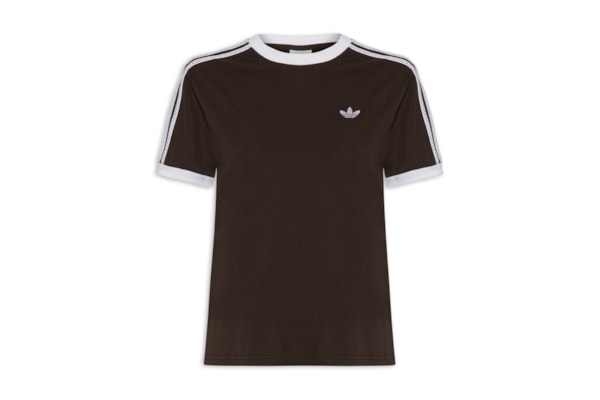 Camiseta Feminina Adicolor Crochê - Marrom