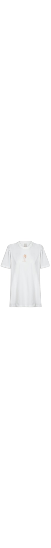 Camiseta Feminina Alongada - Off White