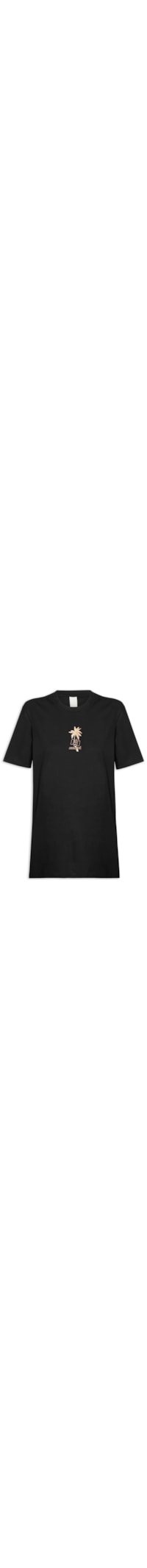 Camiseta Feminina Alongada - Preto