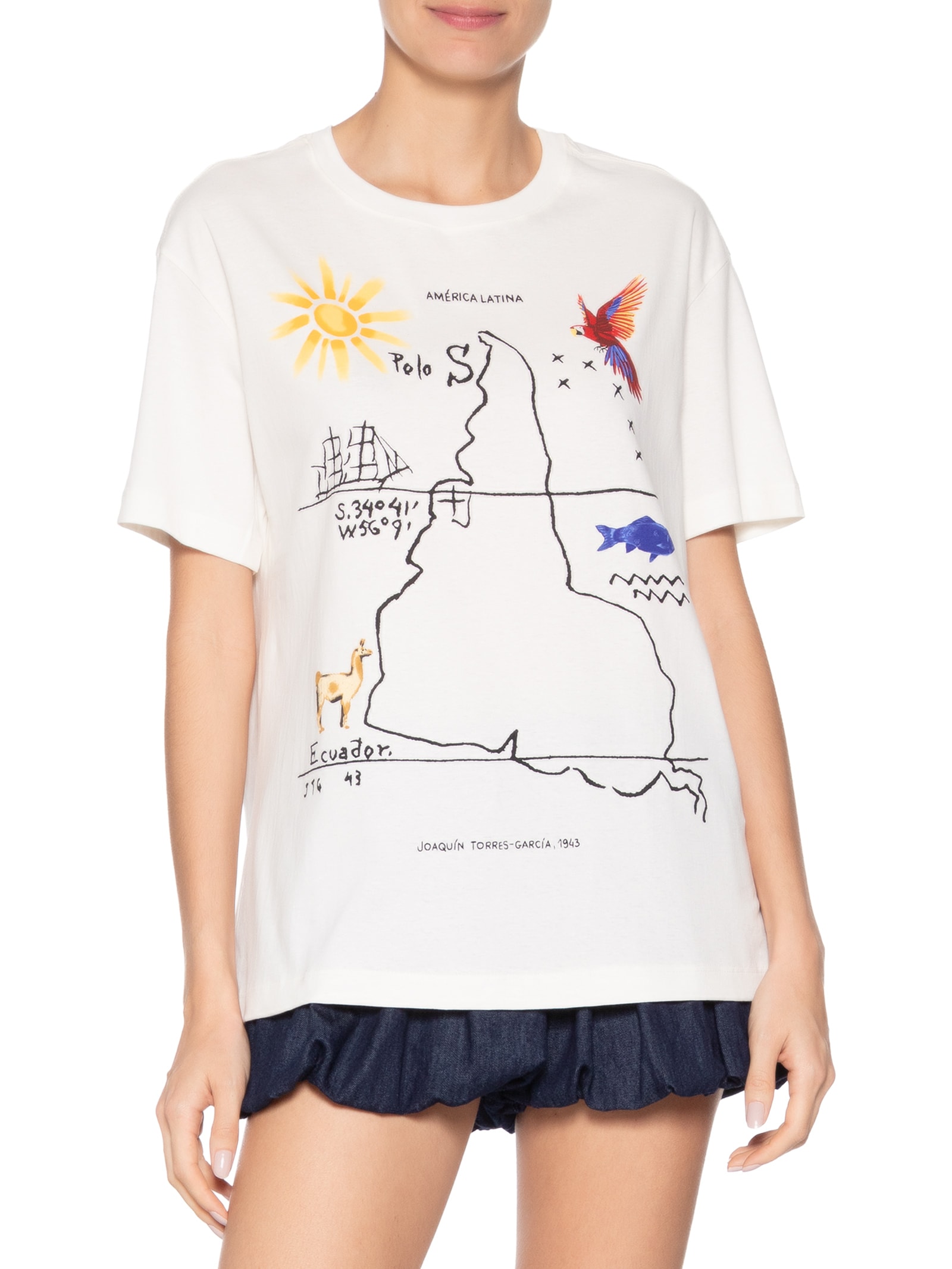 Camiseta Feminina América Latina Branco Farm
