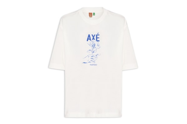Camiseta Feminina Ampla Axé - Branco