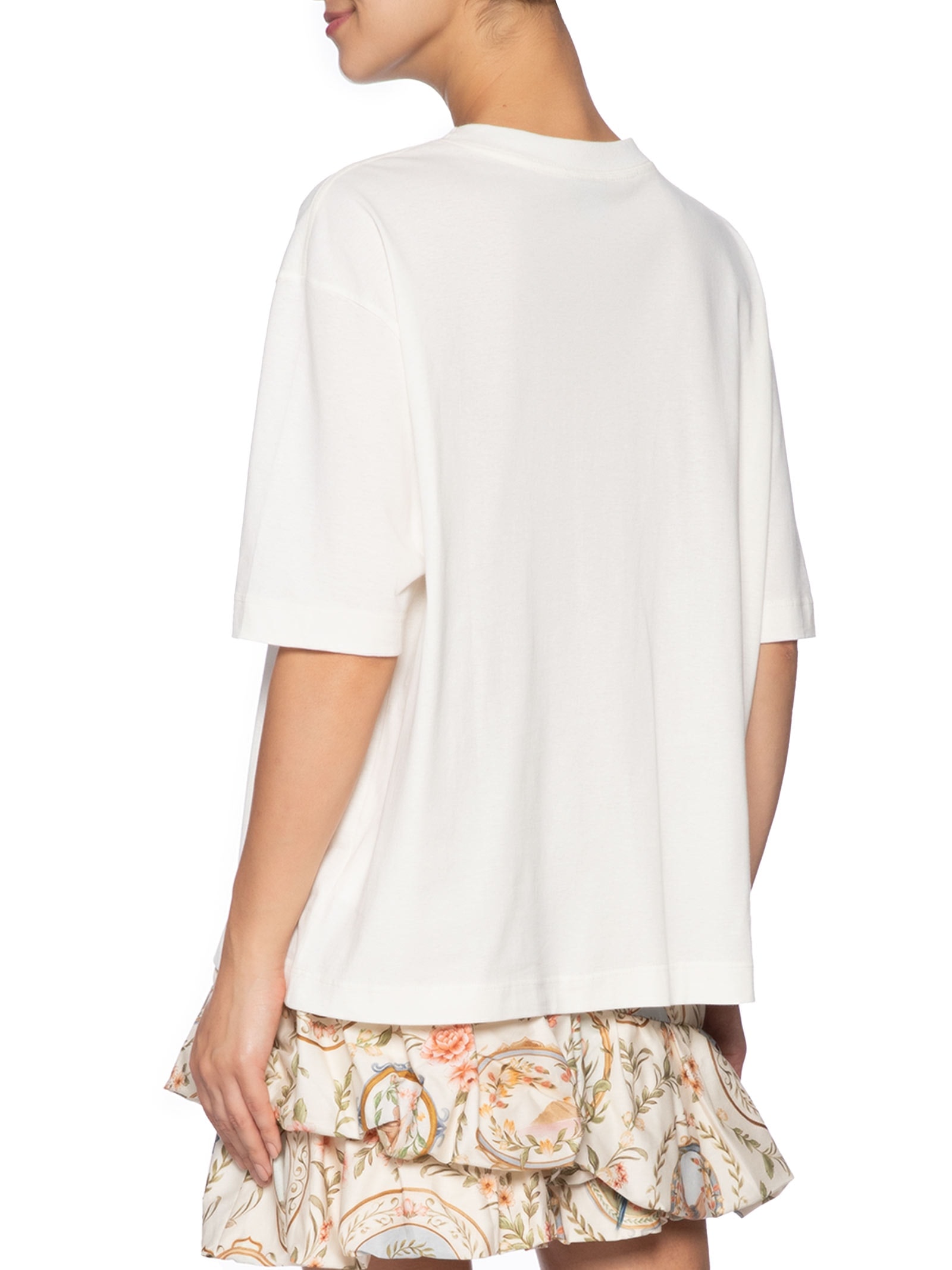 Camiseta Feminina Ampla Axé Branco Farm