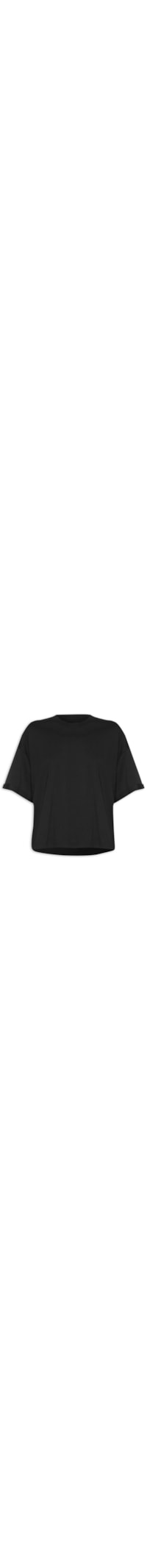 Camiseta Feminina Ampla Basic - Preto