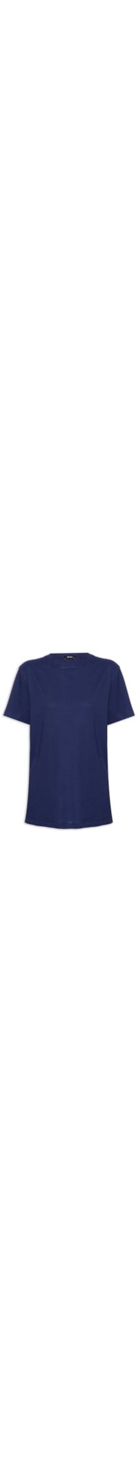 Camiseta Feminina Ampla Básica - Azul