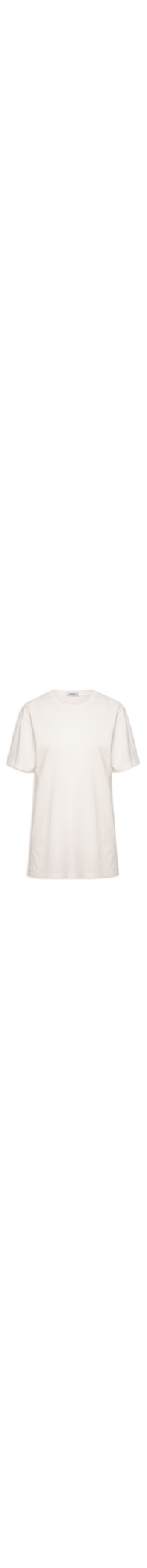 Camiseta Feminina Ampla Básica - Off White