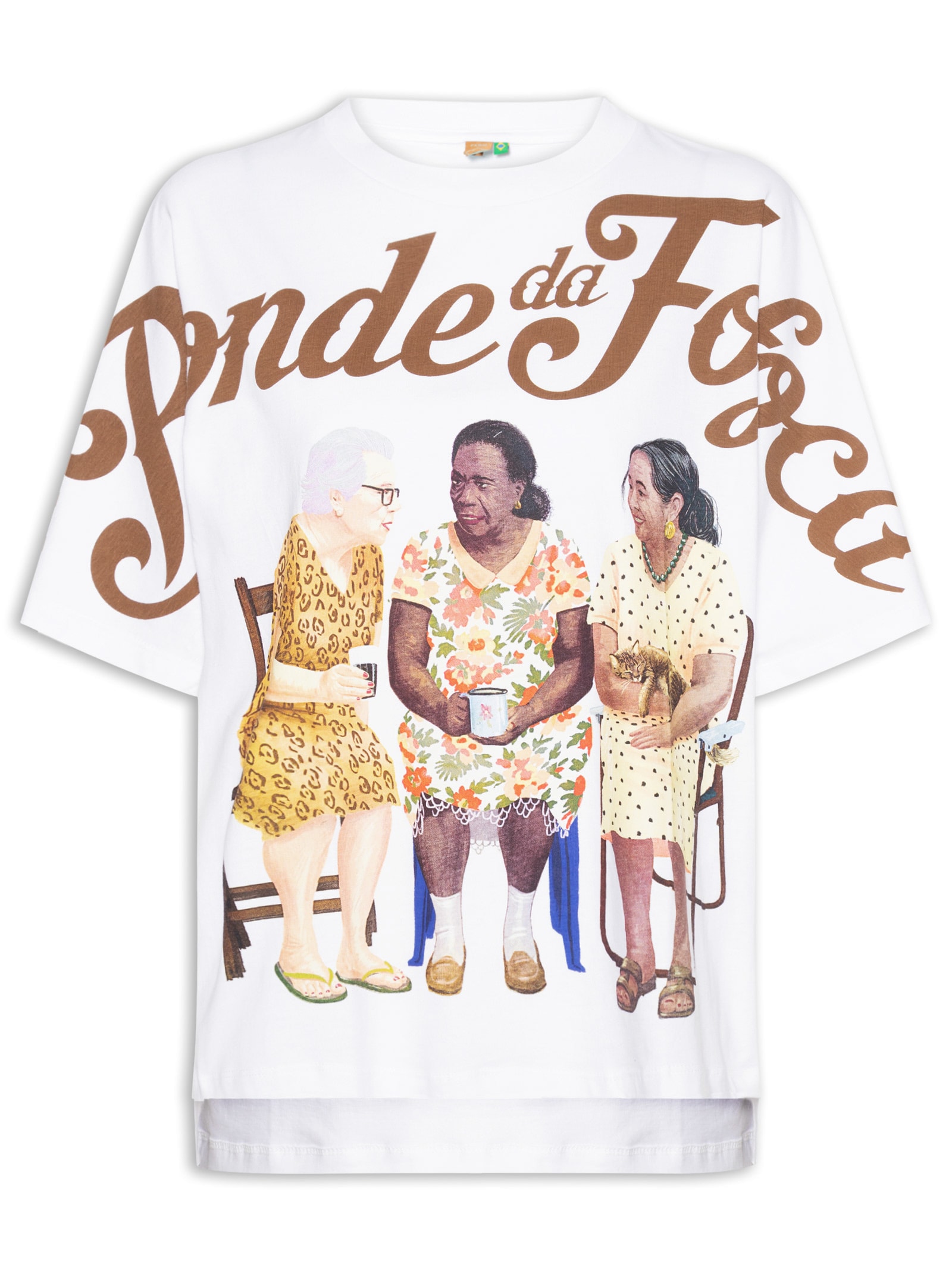 Camiseta Feminina Ampla Bonde Da Fofoca – Branco Farm