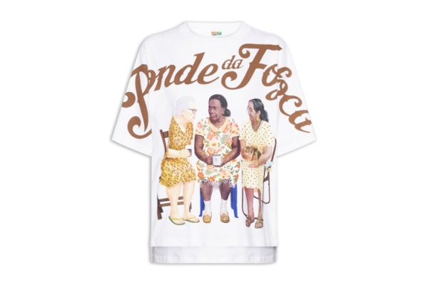 Camiseta Feminina Ampla Bonde Da Fofoca – Branco