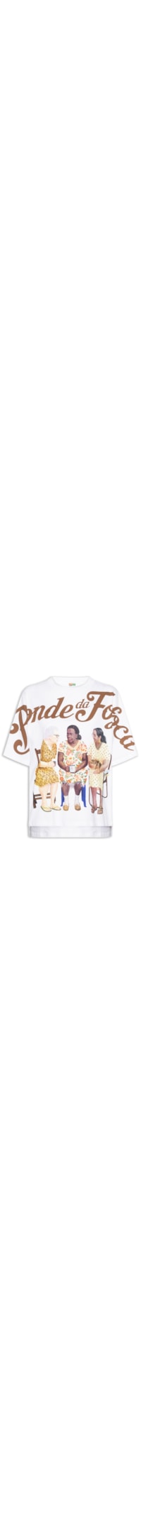 Camiseta Feminina Ampla Bonde Da Fofoca – Branco