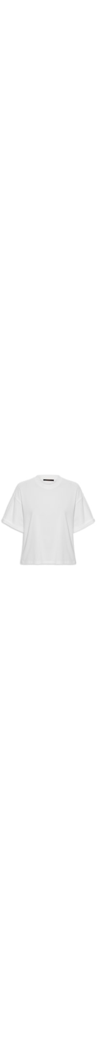 Camiseta Feminina Ampla Malha Basic - Branco