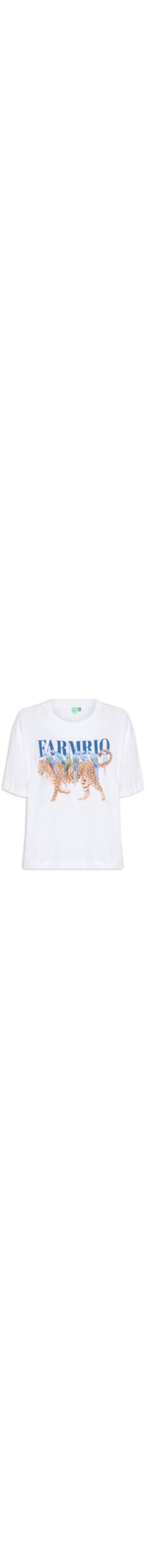 Camiseta Feminina Ampla Onça Pássaros - Branco