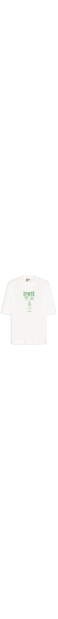 Camiseta Feminina Ampla Sorte - Branco
