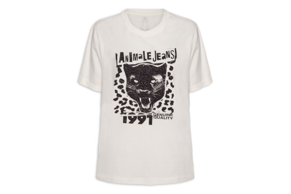 Camiseta Feminina Angry Panther - Branco