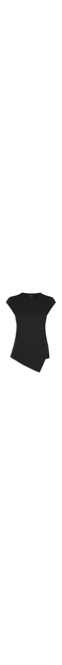 Camiseta Feminina Assimétrica - Preto