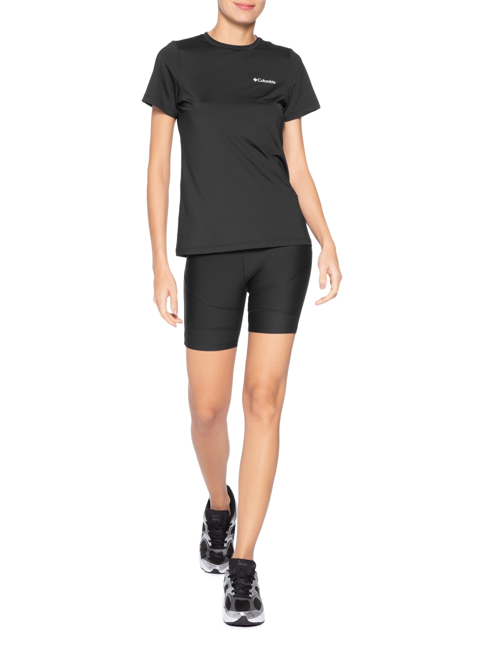 Camiseta Feminina Aurora II Manga Curta Preto Columbia