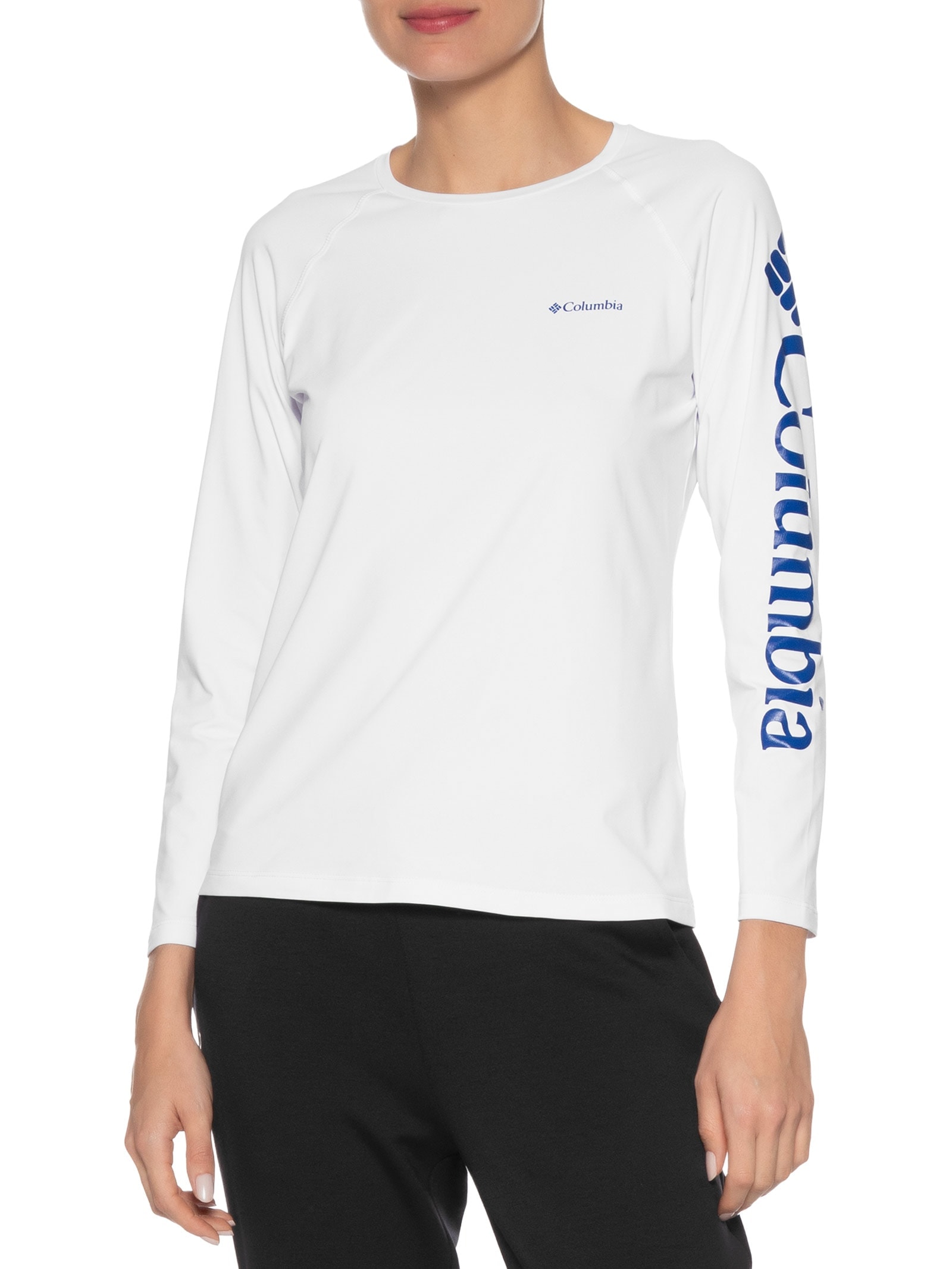 Camiseta Feminina Aurora Ml Branco Columbia