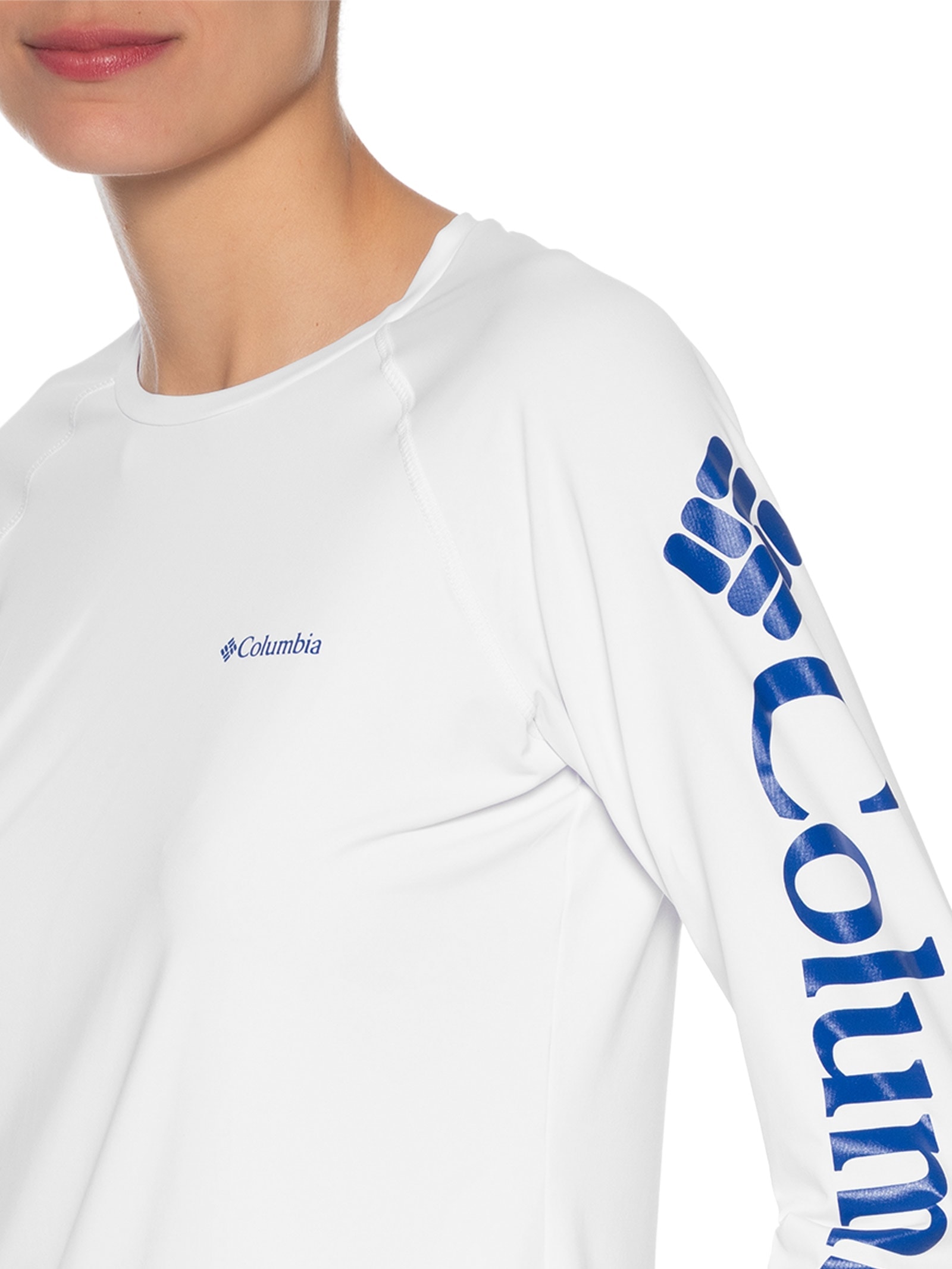 Camiseta Feminina Aurora Ml Branco Columbia