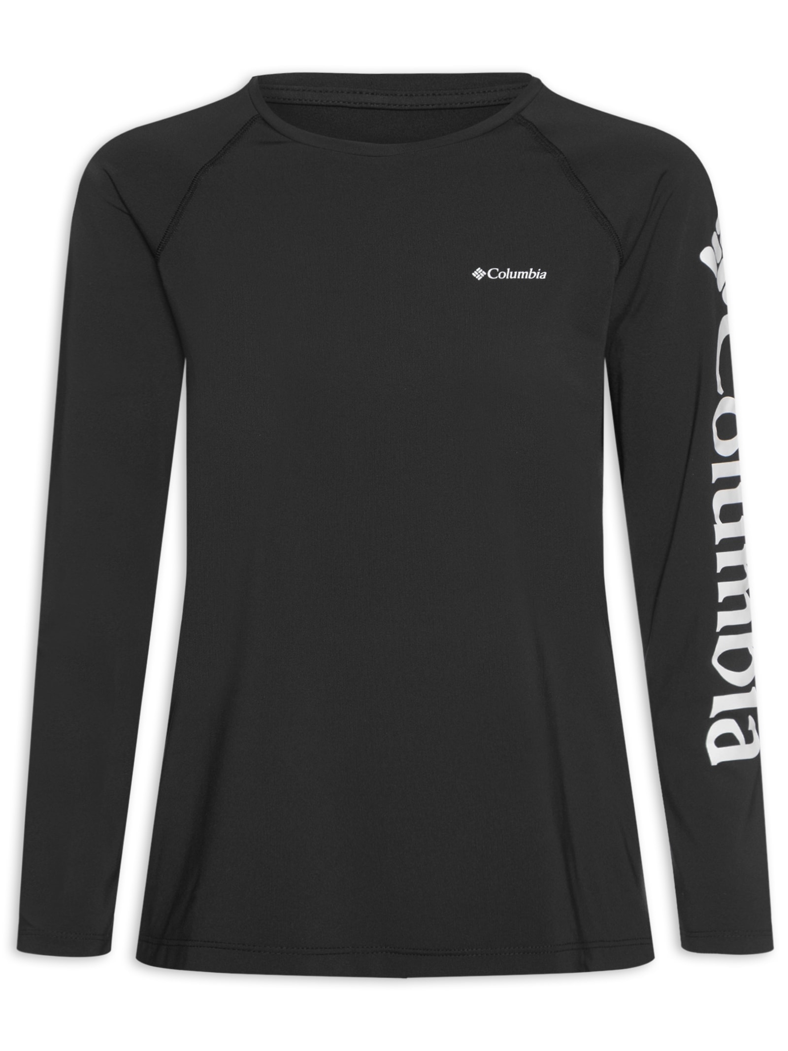 Camiseta Feminina Aurora Ml Preto Columbia
