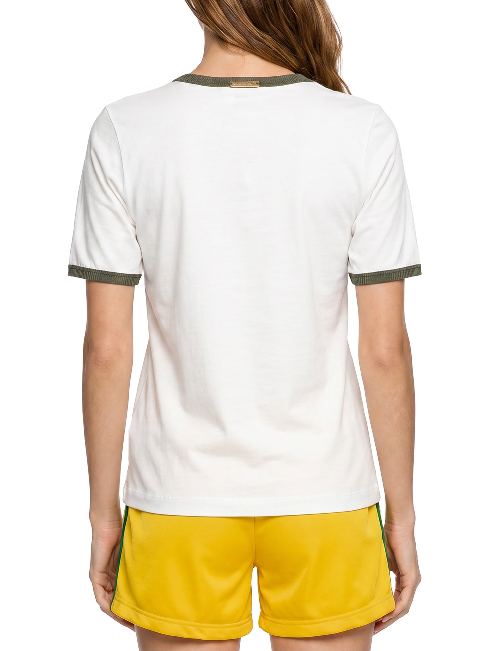 Camiseta Feminina Baby Look Brasil Bicolor Off White Lança Perfume