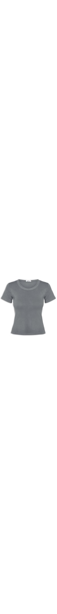 Camiseta Feminina Baby Look Canelada - Cinza