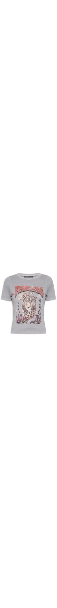 Camiseta Feminina Baby Look - Cinza