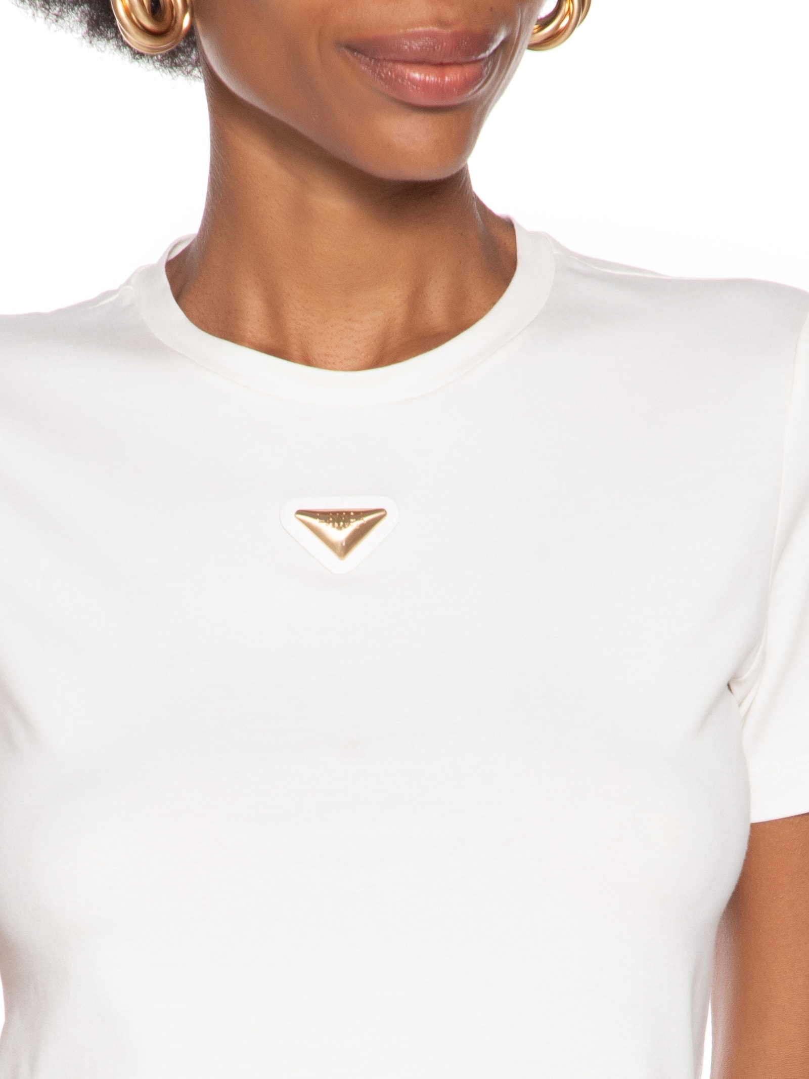 Camiseta Feminina Baby Look Com Placa Branco Lança Perfume