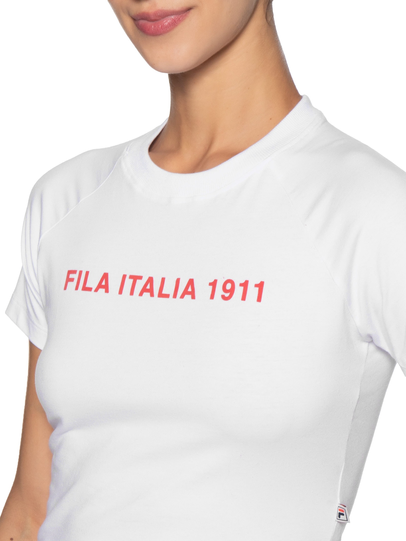 Camiseta Feminina Baby T Stile Sport Branco Fila