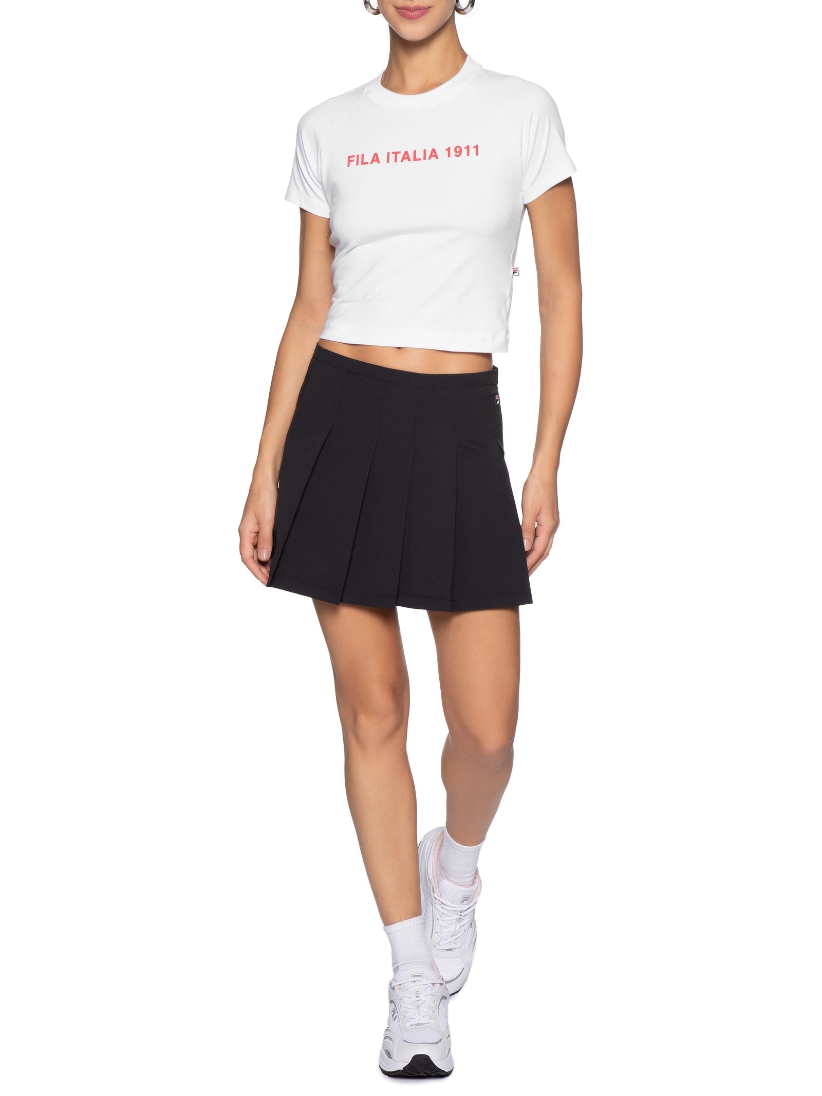 Camiseta Feminina Baby T Stile Sport Branco Fila