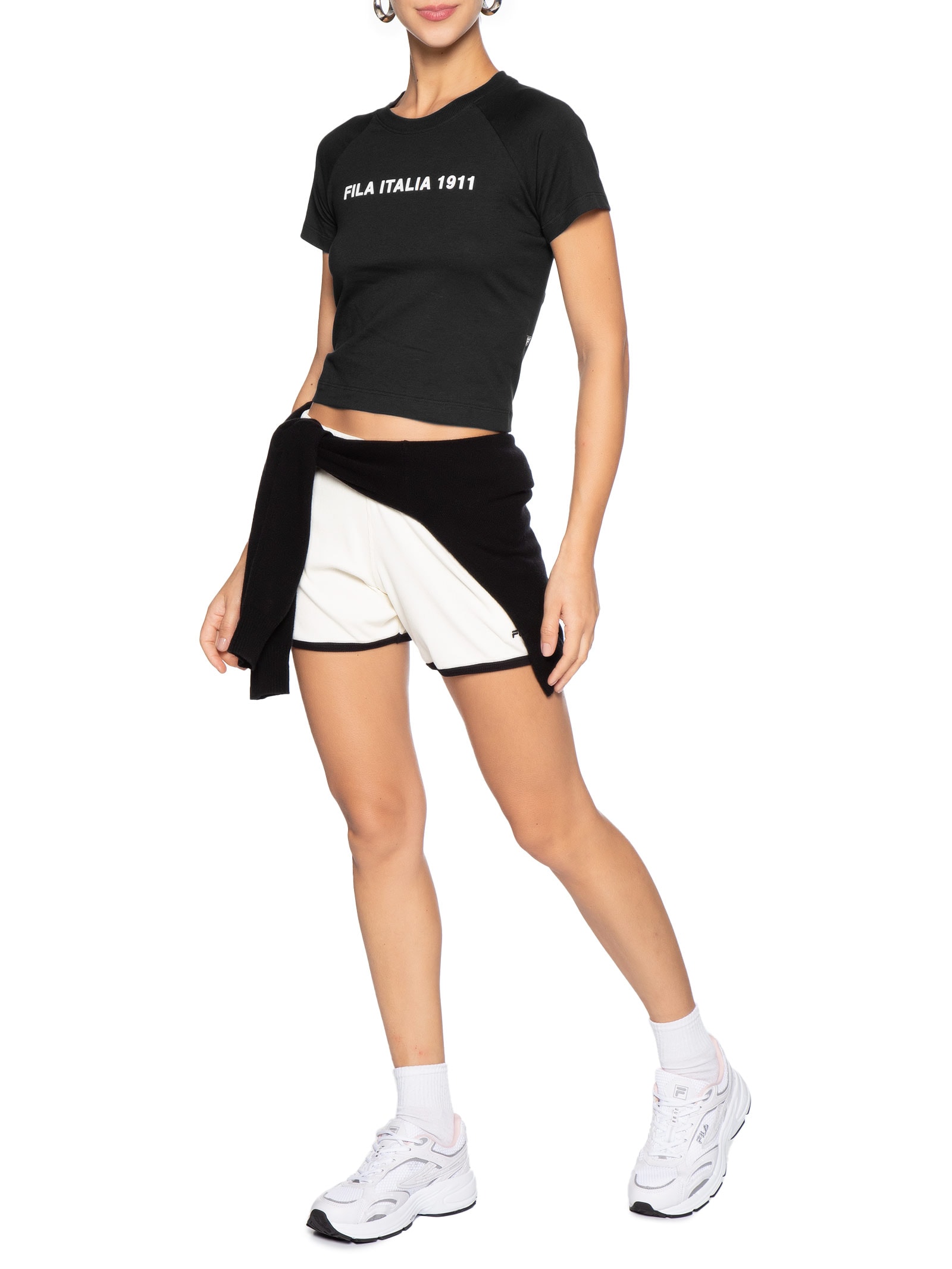 Camiseta Feminina Baby T Stile Sport Preto Fila